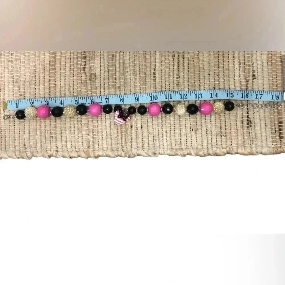 Girls Bubble Gum Bead Necklace with Minnie Mouse - Picture 8 of 9